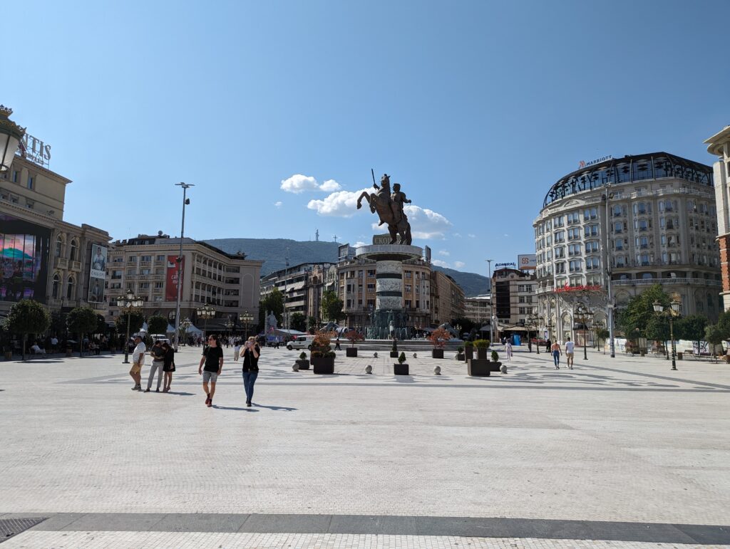Skopjes main square