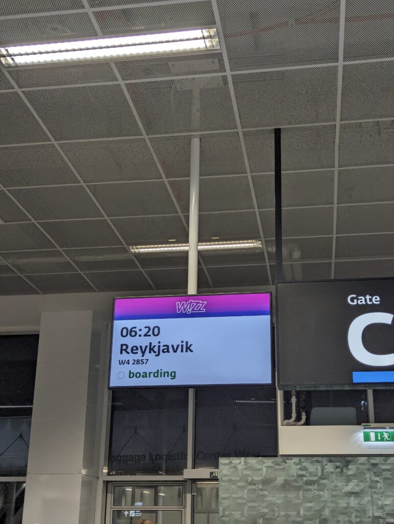 Reykjavik display board