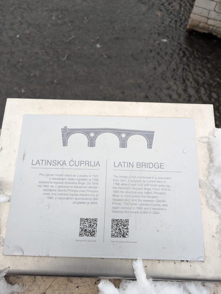 Latin bridge plaque